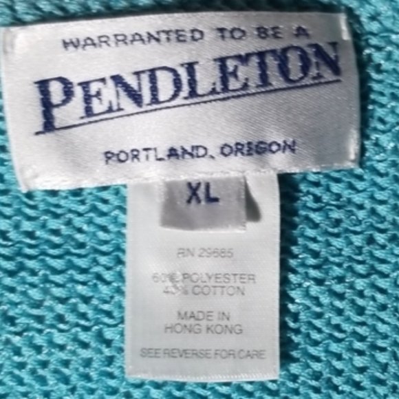 Pendleton Aquamarine Knit Sleeveless Round Neck Sweater Vest - Picture 8 of 8